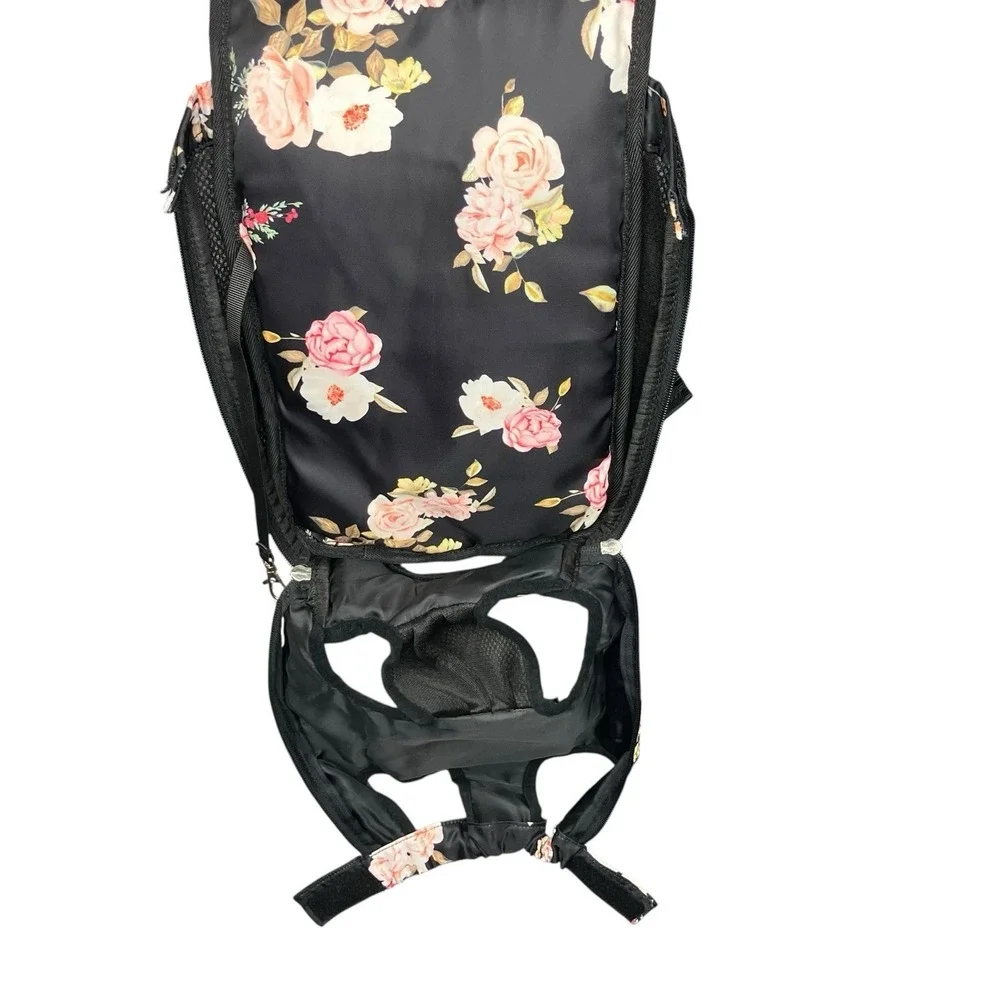 Petmolico Dog Cat Adjustable Pet Front Carrier XL Legs Out Travel Wearing Roses